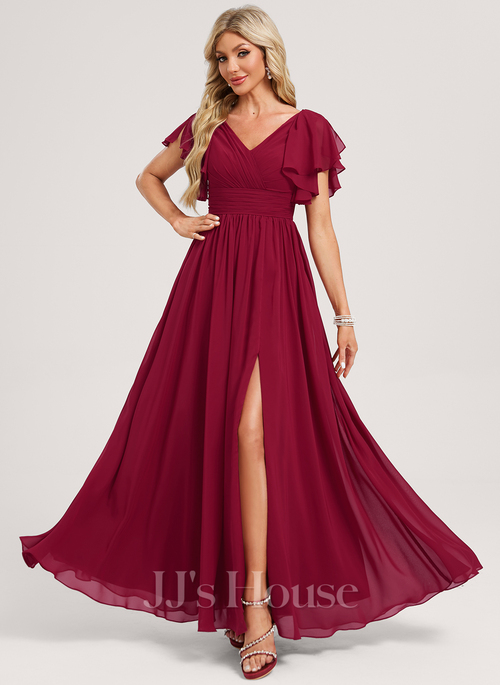 sachin and babi light blue dress Burgundy Chiffon Fit & Flare Maxi Dress