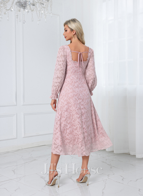 sachin and babi light blue dress A-Line Cap Sleeves Short Pearl Pink Chiffon Homecoming Dress with Lace US14 / Orange main image 0