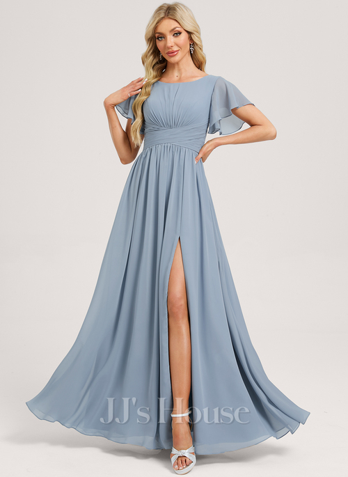 Asel A-line Ruffle Chiffon Bridesmaid Dress | JJ's House