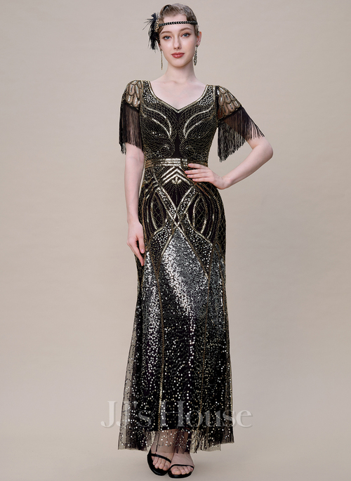 beaded evening dresses inspired by flappers 1920s Beaded Flapper Dress Teal Original Antique – Belle à Coeur Treasure  Trove main image 1