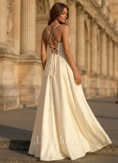jjshouse com evening dresses Lace-Up Long Prom Dress with Beaded Corset– PromGirl