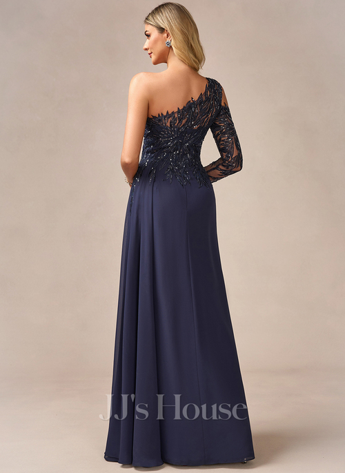 sachin and babi light blue dress Goddiva One Shoulder Evening Maxi Dress main image 1