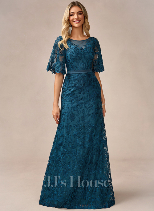 long chiffon evening dress Ever-Pretty A-Line Pleated Chiffon Tie-Waist Evening Dress