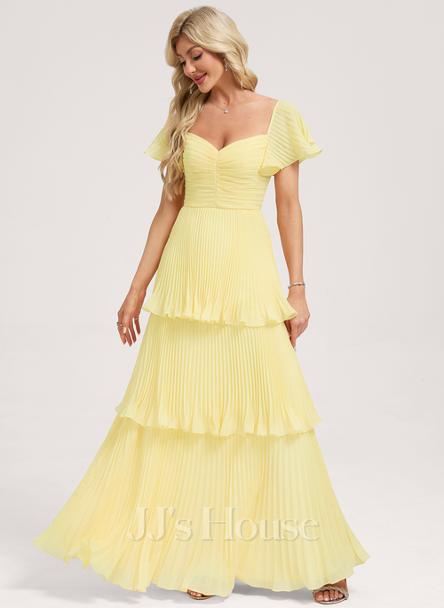 Manola A-line Pleated Chiffon Bridesmaid Dress | JJ's House