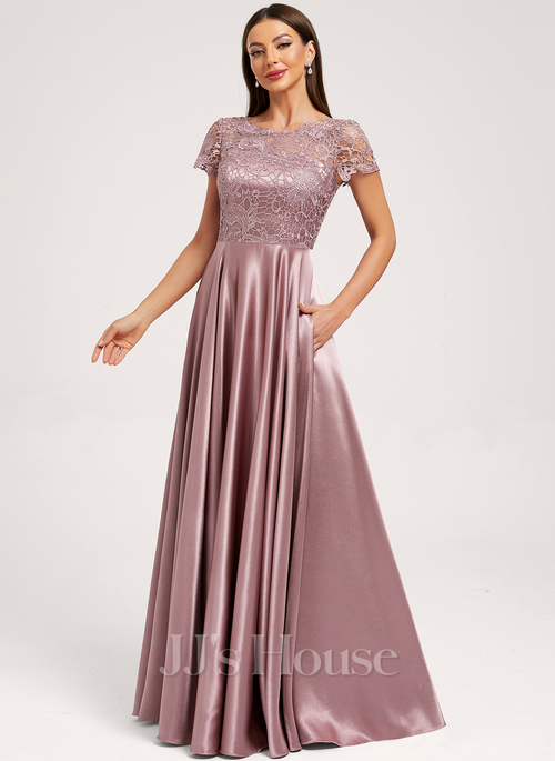 Estelle A-line Lace Bridesmaid Dress | JJ's House
