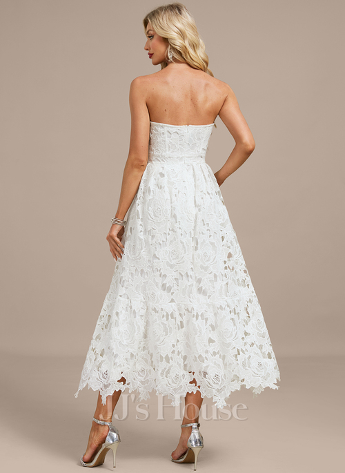 JJ's House Sweetheart Strapless A-line Lace Midi Dress 2026 - Size: XL, White. Available in Regular, Petite & Plus Size. JJ's House Sweetheart Strapless A-line Lace Midi Dress 2026 - Size: XL, White. Available in Regular, Petite & Plus Size.