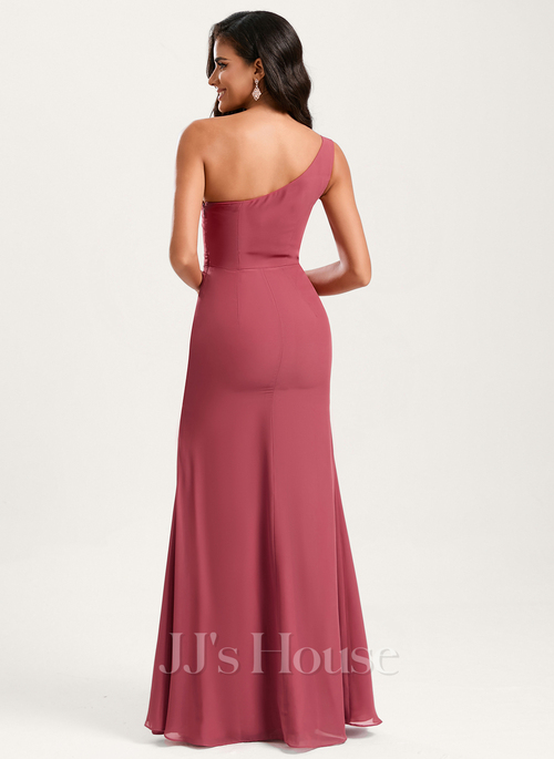 Amahrie Trumpet/Mermaid One Shoulder Ruffle Chiffon Bridesmaid Dress | JJ's House Amahrie Trumpet/Mermaid One Shoulder Ruffle Chiffon Bridesmaid Dress | JJ's House