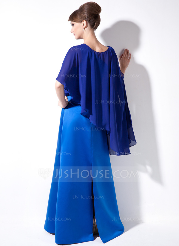 Sheath Maxi Knitted Fabric Mother Of The Bride Dress CM0318