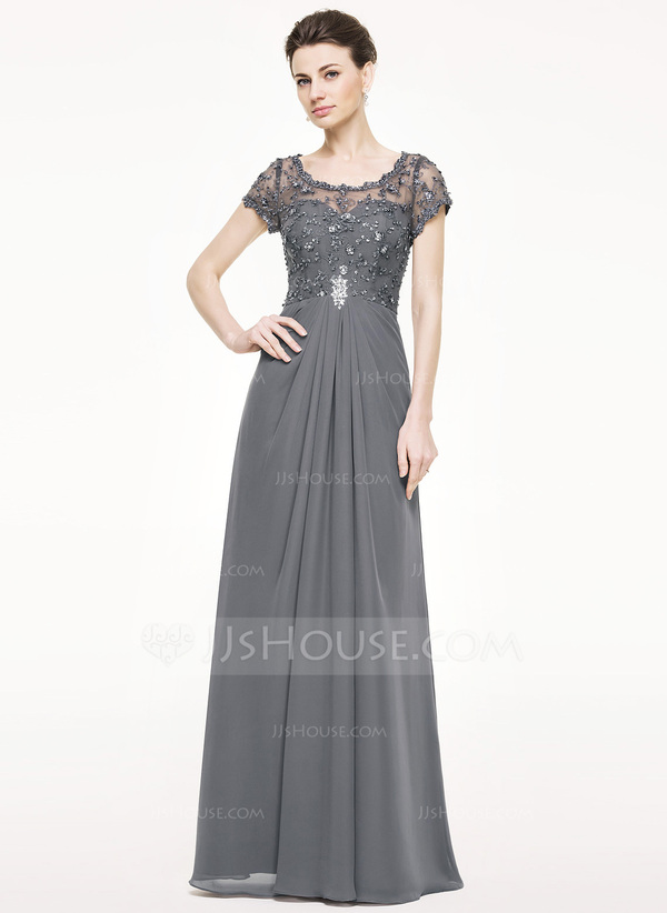 Mother of Bride Flowing Scoop Neck   Pencil Dress Size 14 Style 19701