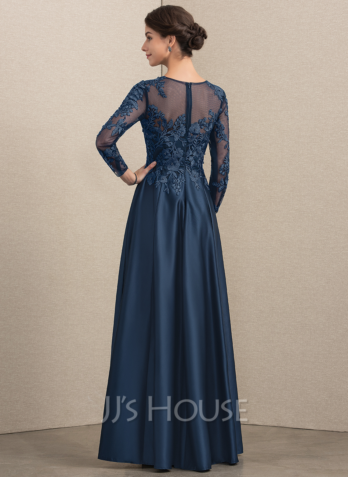 Glitter Jersey Scoop Sleeveless A-line Floor Length Mother of the Brides Dresses
