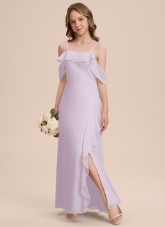 A-line Cascading Ruffles Chiffon Dress