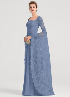 Pleated Chiffon Maxi Dress