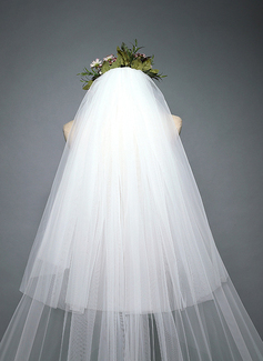 Two-tier Wedding Veils Lace With Applique Bridal Veils OV16