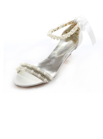 Women's Single-strap Pearl Simple Niche Peep Sandals