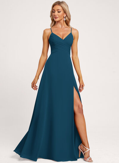 my bridesmaid dress is tight Light Blue Chiffon One Shoulder Bridesmaid Dress MBD166 main image 1