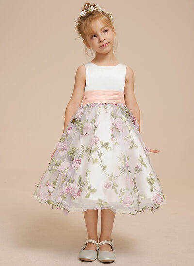 A-line Bow Satin Dress