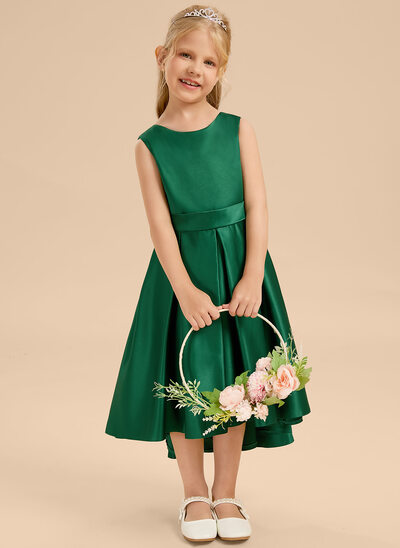 emerald green dress girls Girls: Something New Emerald Green Textured Babydoll Dress – Shop the Mint main image 1