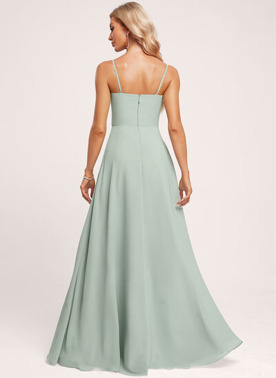 princess polly baby blue dress Short Bridesmaid Dress Chiffon Sleeveless Zipper Square Neck Wedding Party  Dresses main image 0