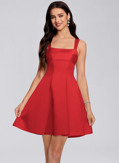strapless open back dress Long Dark Red Satin Prom Dresses, Red Long Formal Graduation Dresses –  jbydress main image 1