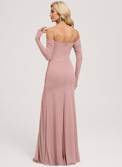 mesh bridesmaid dresses Alessia Elegant Cowl Pleated Long Chiffon Bridesmaid Dresses, Cinnamon Rose