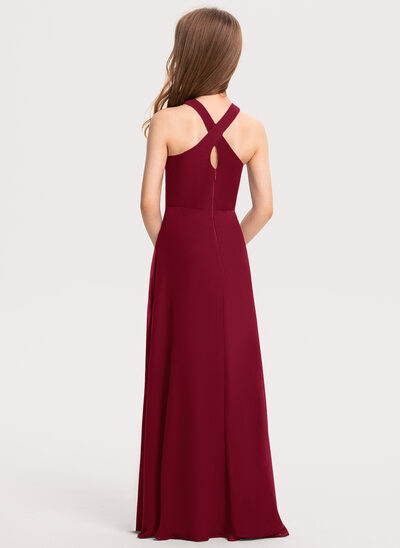 Two Layers Ruffles Junior Bridesmaid Dresses Cinnamon Rose main image 0