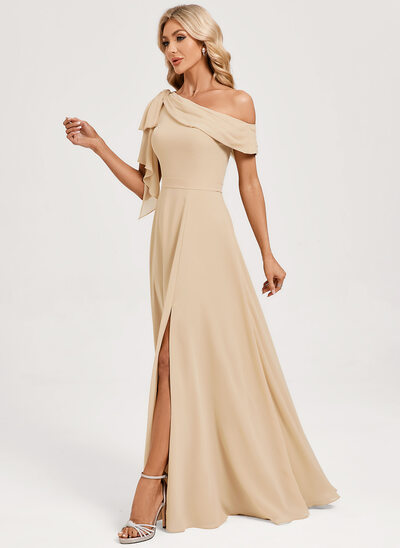 sachin and babi light blue dress Collection One-shoulder Sequin Dress In Crinkle Chiffon For Women main image 1