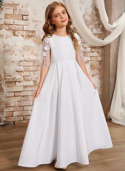 Kleid in A-Linie aus Stretch-Crêpe