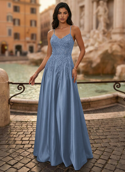 slate blue formal dresses Rina Di Montella RD3374 Long Formal Dress Black / 6 main image 1