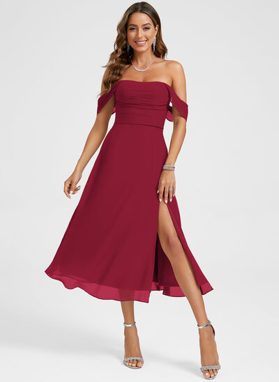 strapless open back dress Burgundy Satin Tulle Long Prom Dresses, Burgundy Formal Evening Dresse –  shopluu main image 0