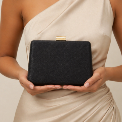 Wedding PVC Clutch Bags in Black