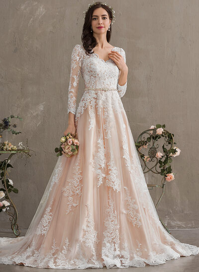 Ball-Gown/Princess Sequins Lace Dress