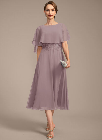Robe trapèze avec paillettes en mousseline