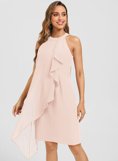 Robe midi avec volants en cascade en mousseline