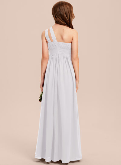 White Junior Bridesmaid Dresses,Knee Length Junior Bridesmaid Dress,Flower Girl Dress,JB00004