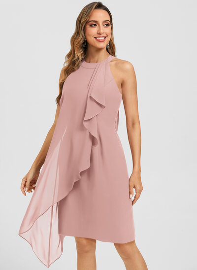 Robe midi avec volants en cascade en mousseline