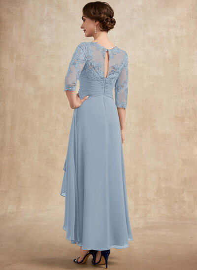Slate Blue Mother Of The Groom Dress High Neck Mother Of The Groom Dresses  Royal Blue