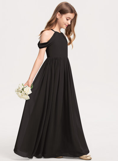 Dominika A-line One Shoulder Bow Chiffon Junior Bridesmaid Dress | JJ's  House