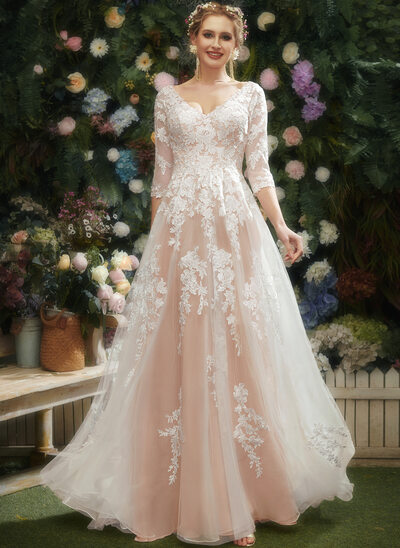 A-line Sequins Lace Dress