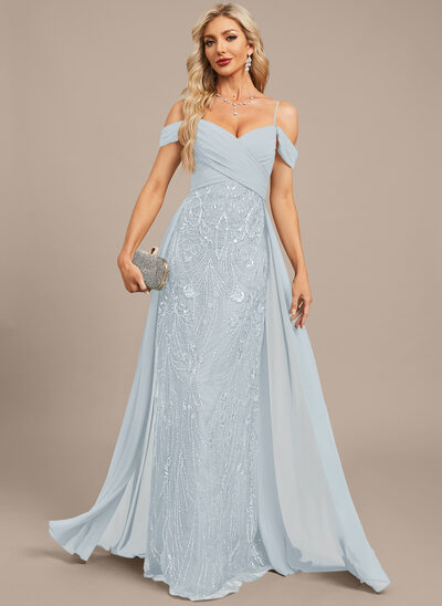 royal blue prom dress near me Sparkly V Neck Royal Blue Sequins Long Prom Dress fg2364 main image 1