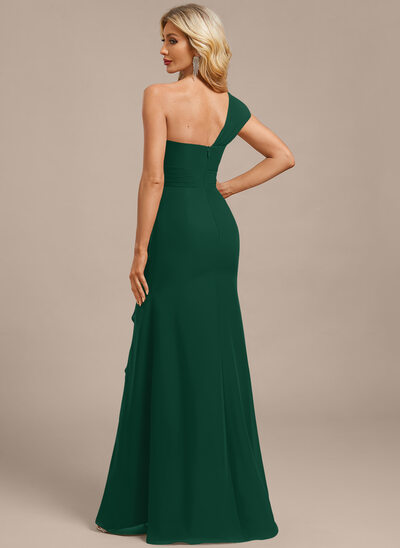 Lima Emerald Floral Evening Dress